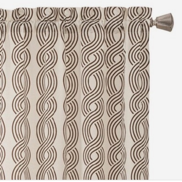 PAIRS to Go Curtain Panels Zaya Neutral Chocolate Brown  2 Panel Set 56 X 84 in - Picture 2 of 10